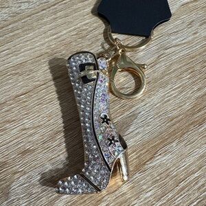 Rhinestone Cowboy Boot Bag Charm/Keychain
